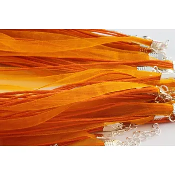 Korálek Šňůrka na krk s šifonem č. 44