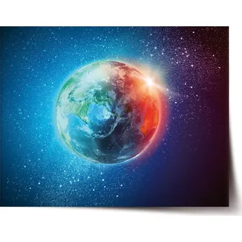 Plakát Sablio Plakát Země ve vesmíru - 60x40 cm
