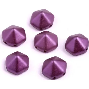 Korálek Dvoudírkový hexagon č167