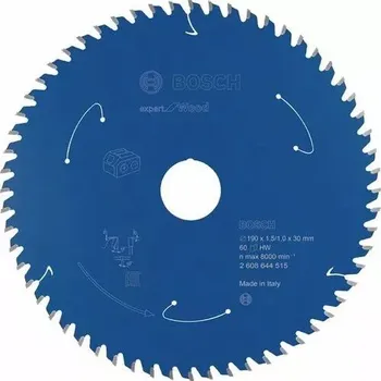 Pilový kotouč Pilový kotouč Expert for Wood pro akumulátorové pily 190×1,5/1×30 T60 BOSCH 2608644515