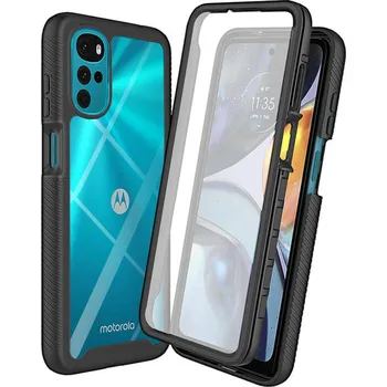 Pouzdro na mobilní telefon Pouzdro Motorola Moto G22 Techsuit - Defense360 Pro + ochrana obrazovky, černé