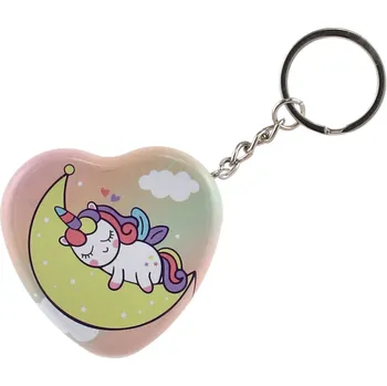 Teddies Přívěsek/Krabička srdce jednorožec plechový 5cm Barvy: žlutá