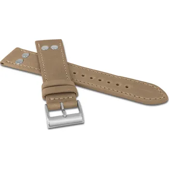 Módní doplněk Béžový pilotní řemínek LAVVU PILOT z luxusní kůže Top Grain LSUAD Šířka řemínku: 18mm