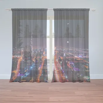 Záclona Sablio Záclony Rozsvícené město: 2ks 150x250cm