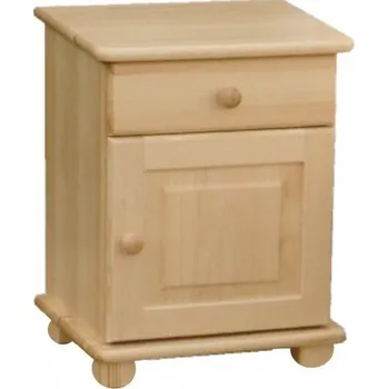 Noční stolek KLASA-NÁBYTEK.cz Noční stolek KUBIS - borovice ROZMĚR: (š x v x hl.): 42 x 55 x 35 cm - LEVÝ