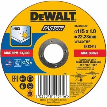 Řezný kotouč DeWALT DT43901 řezný kotouč na nerez