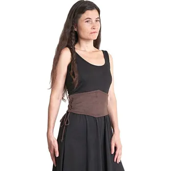 Karnevalový kostým imago Dámský úzký korzet - hnědý, velikost L/XL
