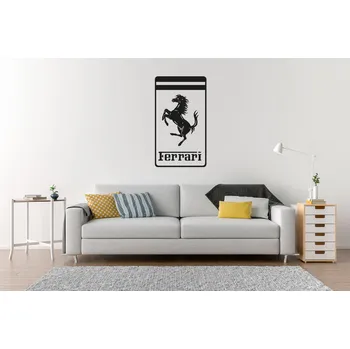 Samolepící dekorace Lepy.cz Samolepka na zeď Ferrari - Logo Velikost (šířka x výška): 20x35cm, Barevná varianta: Krémová