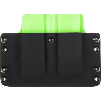 Příslušenství pro sportovní střelbu RH Holsters OWB - Glock 21 - vnější kydexové pouzdro na 2 zásobníky - plný sweatguard - černá/zombie zelená Umístění pouzdra: Pravý bok (levák)