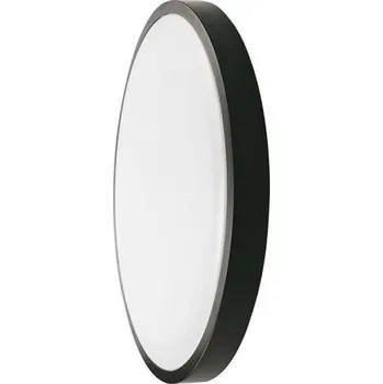 LED panel V-TAC Černý kulatý LED panel 18W na povrch IP44 Neutrální bílá 4000 - 4500K