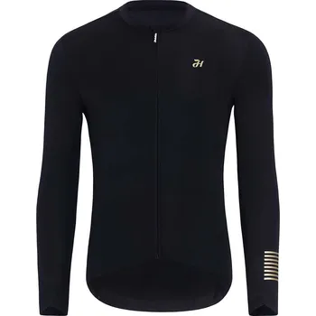 cyklistický dres HOLOKOLO Cyklistický dres s dlouhým rukávem letní - VICTORIOUS GOLD ELITE - černá 4XL