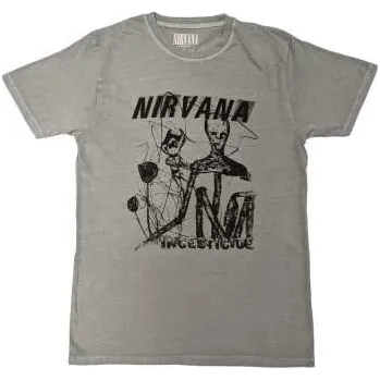 Pánské tričko Merch Nirvana: Nirvana Unisex T-shirt: Incesticide Stacked Logo (back Print) (xx-large) XXL