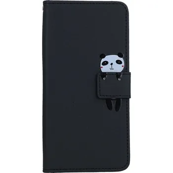 Pouzdro na mobilní telefon Pouzdro Xiaomi Redmi Note 12 Pro+ 5G knížkové černé s pandou (kryt neboli obal na Xiaomi Redmi Note 12 Pro+ 5G)