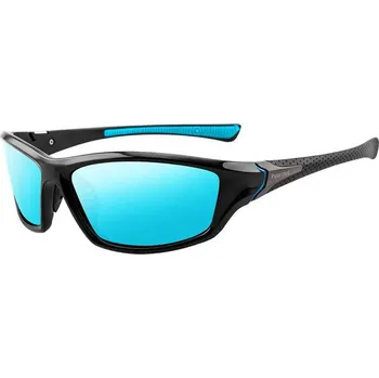 Sportovní polarizační sluneční brýle - Černá nebesky modrá