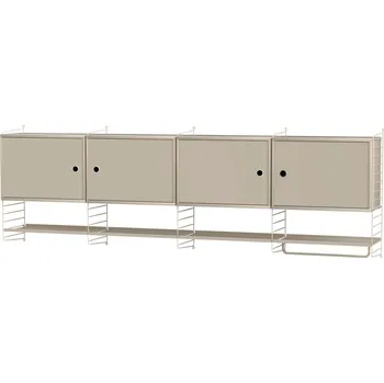 police STRING Policová sestava STRING Kitchen K, nástěnná sestava do kuchyně, béžová