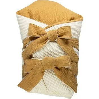 Zavinovačka ENIE BABY péřová zavinovačka VAFLOVÁ 80x80cm Béžová/Karamel