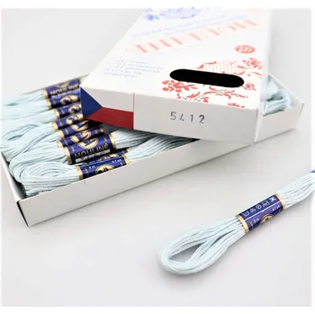 Příze Niťárna Vyšívací příze Mouline 5412 - ledově modrá