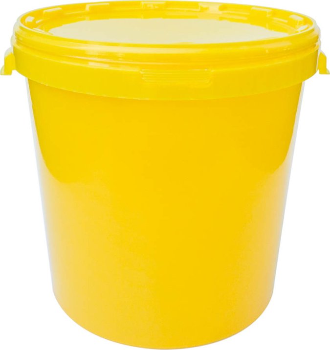 Nádoba na med plast 30 l / 40 kg žlutá