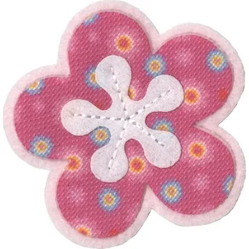 Nažehlovačka, Květina, 50 mm, růžová