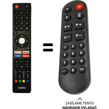 Dálkový ovladač Chiq L32G7L náhradní dálkový ovladač pro seniory