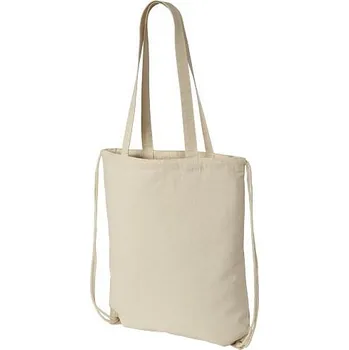 Městský batoh Elizo 240 g/m² bavlněný batoh se stahovací šňůrkou, béžová