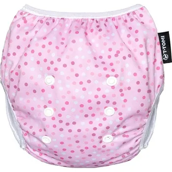 Kojenecké plavky T-TOMI Plenkové plavky s volánkem, Pink dots