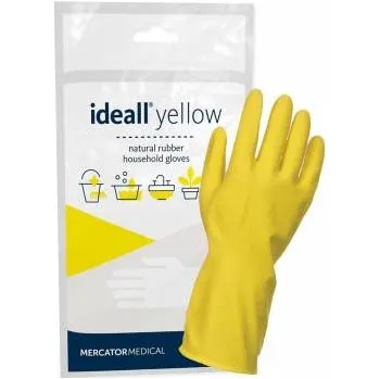 Pracovní rukavice Mercator Ideall Yellow, úklidové rukavice, vel. S