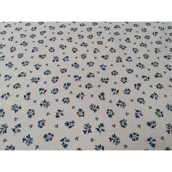 BYTEMA Bavlněná látka MAJOLIKA modrá kytička šíře 160 cm