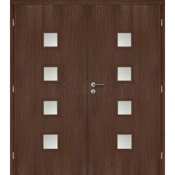 Interiérové dveře DOORNITE dveře vnitřní 185 cm QUADRA sklo dvoukřídlé