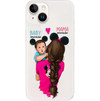 Pouzdro na mobilní telefon Odolné silikonové pouzdro iSaprio - Mama Mouse Brunette and Boy - iPhone 15 Plus
