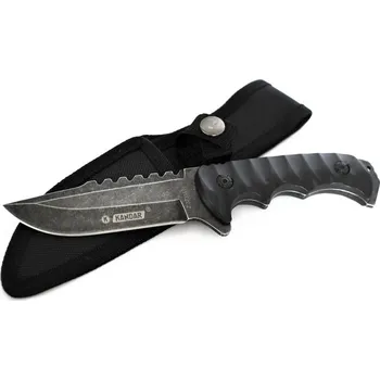 Pracovní nůž Taktický nůž Stone Wash Kandar s pilkou N-152 full tang s pouzdrem
