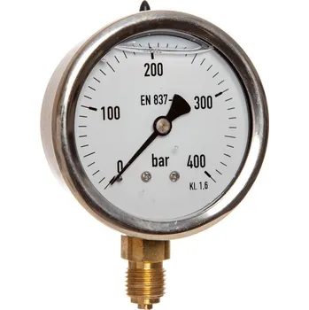 PREMATLAK, a.s. manometr P300 / 304 G 0/400bar, G1/4 spodní přip.+ glycerinové plnění