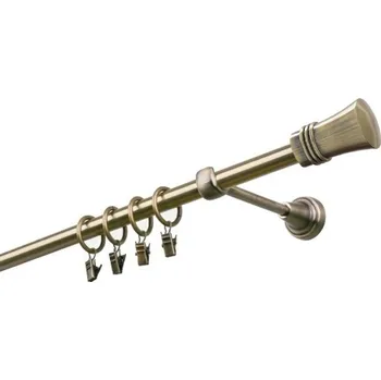 Garnýž kovová 380 cm jednořadá 19 Capri mosaz