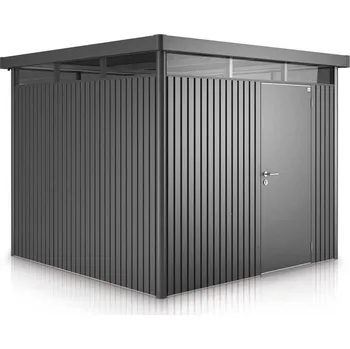 Zahradní stavba Domek na nářadí Biohort HIGHLINE H4, tmavě šedý, jednokřídlé dveře BH84050