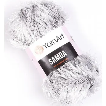 Galanterie YarnArt Samba A64 světle šedo-černá