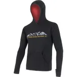 SENSOR MERINO UPPER MOUNTAINS pánská mikina klokanka černá Velikost: M