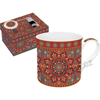 Easy Life ART AROUND THE WORLD MANDALA RED porcelánový hrnek červené ornamenty 300ml