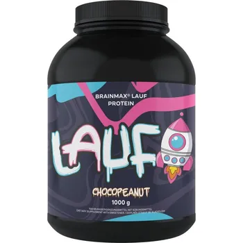 Protein BrainMax Lauf Protein nativní syrovátkový protein arašídy v čokoládě 1000 g