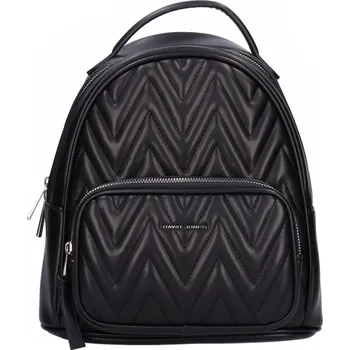 Městský batoh David Jones batoh 6712-3 černý s ozdobným prošíváním 7302017