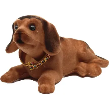 Pes s kývací hlavou - tmavě hnědý