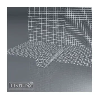 Stavební profil LIKOV Profil bosážní tkaninový LBP-U2 roh vnitřní drážka 30/17mm, profil 240/100/100mm