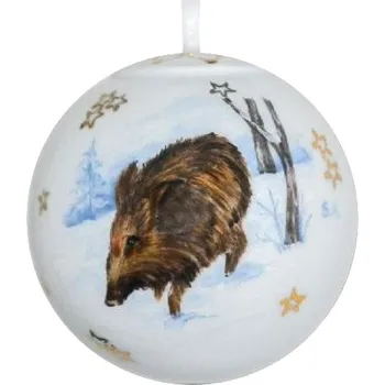 Vánoce E-myslivost Myslivecké vánoční ozdoby - koule Divočák