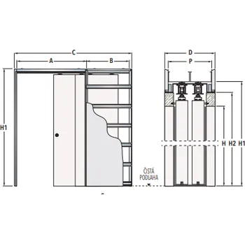 Stavební pouzdro ECLISSE ČR Eclisse pouzdro stavební TELESKOP 1100+1100mm do sádrokartonu