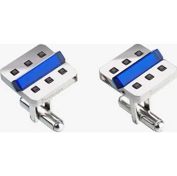 Manžetový knoflíček Preciosa Manžetové knoflíky z chirurgické oceli Mered s českým křišťálem Preciosa, safír