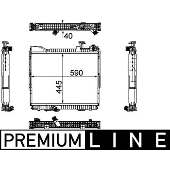 Motor automobilu Chladič, chlazení motoru MAHLE CR 1171 000P