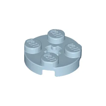 Hračka 4032 Sand Blue Plate, Round 2 x 2 with Axle Hole (Pískově modrá deska, kulatá 2 x 2 s otvorem pro nápravu)