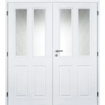 Interiérové dveře Vnitřní dveře dvoukřídlé BÍLÉ PÓR 125 cm Achilles DOORNITE