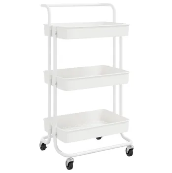 Kuchyňský vozík se 3 patry ze železa a ABS 42 x 35 x 85 cm