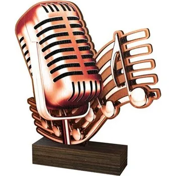 Volný čas Poháry Bauer Dřevěná plaketa WF185 | Mikrofon