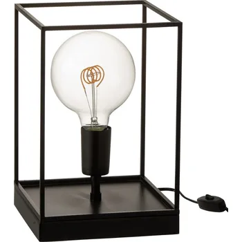 Lampička Černá kovová stolní lampa J-line Angul